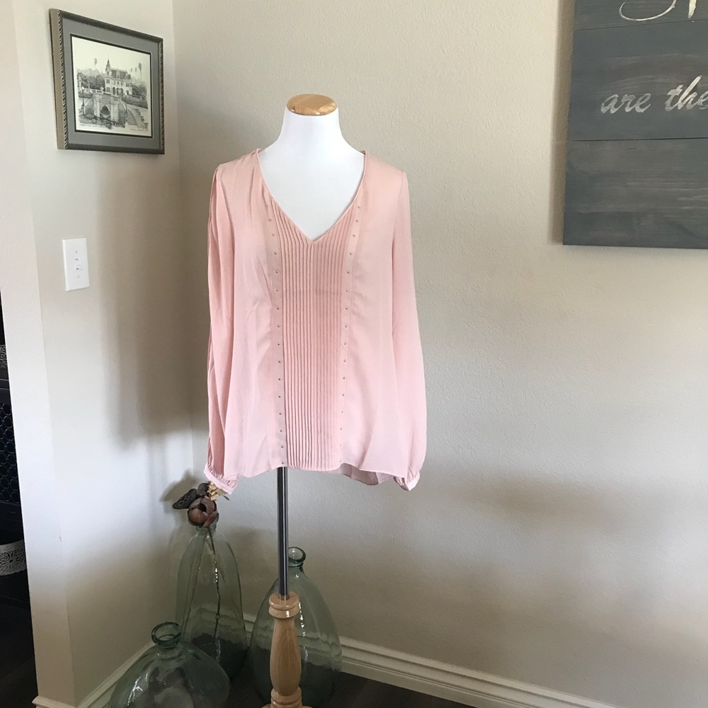 WHBM pink blouse